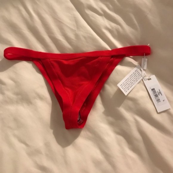 Frankie's Bikinis Red Swim Bikini - Picture 3 of 9